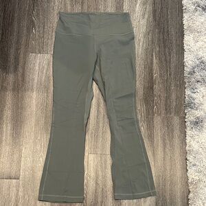 Lululemon Athletica Olive Green Mini Flare Leggings